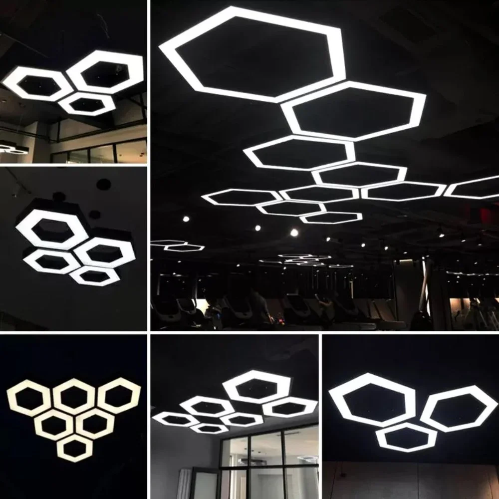 Hexagonal Chandelier - Ceiling Light - Pendant Light Contemporary Ceiling Lights